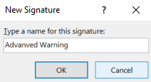 Image of signature naming dialogue